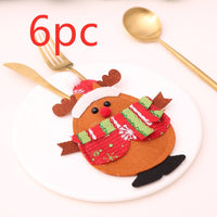 HKM-066771 Festive Christmas Knife and Fork Set - Fabric, Multiple Sizes Available, 1 to 6 Pieces