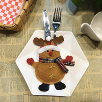 HKM-066771 Festive Christmas Knife and Fork Set - Fabric, Multiple Sizes Available, 1 to 6 Pieces