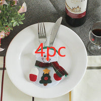 HKM-066771 Festive Christmas Knife and Fork Set - Fabric, Multiple Sizes Available, 1 to 6 Pieces