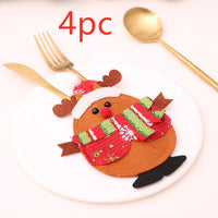 HKM-066771 Festive Christmas Knife and Fork Set - Fabric, Multiple Sizes Available, 1 to 6 Pieces