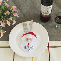 HKM-066771 Festive Christmas Knife and Fork Set - Fabric, Multiple Sizes Available, 1 to 6 Pieces