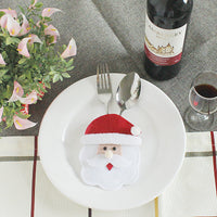 HKM-066771 Festive Christmas Knife and Fork Set - Fabric, Multiple Sizes Available, 1 to 6 Pieces