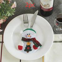 HKM-066771 Festive Christmas Knife and Fork Set - Fabric, Multiple Sizes Available, 1 to 6 Pieces