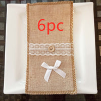 HKM-066771 Festive Christmas Knife and Fork Set - Fabric, Multiple Sizes Available, 1 to 6 Pieces