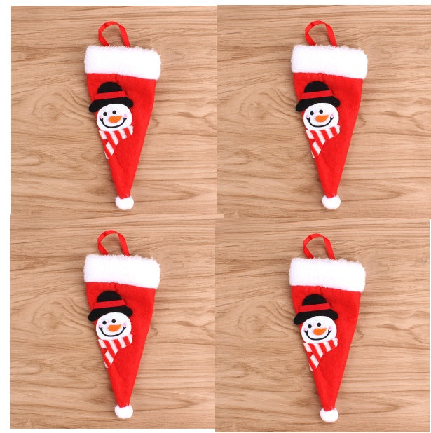 HKM-066771 Festive Christmas Knife and Fork Set - Fabric, Multiple Sizes Available, 1 to 6 Pieces