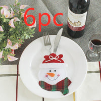 HKM-066771 Festive Christmas Knife and Fork Set - Fabric, Multiple Sizes Available, 1 to 6 Pieces
