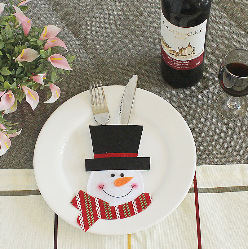 HKM-066771 Festive Christmas Knife and Fork Set - Fabric, Multiple Sizes Available, 1 to 6 Pieces