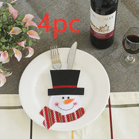 HKM-066771 Festive Christmas Knife and Fork Set - Fabric, Multiple Sizes Available, 1 to 6 Pieces