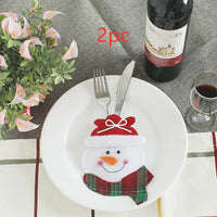 HKM-066771 Festive Christmas Knife and Fork Set - Fabric, Multiple Sizes Available, 1 to 6 Pieces