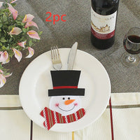 HKM-066771 Festive Christmas Knife and Fork Set - Fabric, Multiple Sizes Available, 1 to 6 Pieces