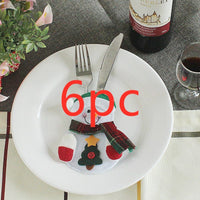 HKM-066771 Festive Christmas Knife and Fork Set - Fabric, Multiple Sizes Available, 1 to 6 Pieces