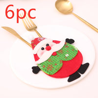 HKM-066771 Festive Christmas Knife and Fork Set - Fabric, Multiple Sizes Available, 1 to 6 Pieces