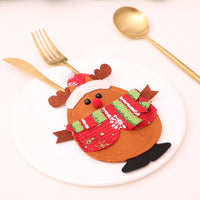 HKM-066771 Festive Christmas Knife and Fork Set - Fabric, Multiple Sizes Available, 1 to 6 Pieces