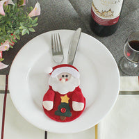 HKM-066771 Festive Christmas Knife and Fork Set - Fabric, Multiple Sizes Available, 1 to 6 Pieces