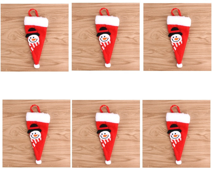HKM-066771 Festive Christmas Knife and Fork Set - Fabric, Multiple Sizes Available, 1 to 6 Pieces