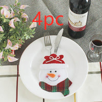 HKM-066771 Festive Christmas Knife and Fork Set - Fabric, Multiple Sizes Available, 1 to 6 Pieces