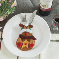 HKM-066771 Festive Christmas Knife and Fork Set - Fabric, Multiple Sizes Available, 1 to 6 Pieces