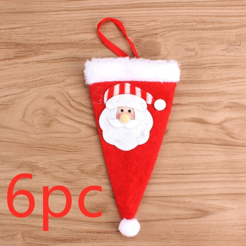 HKM-066771 Festive Christmas Knife and Fork Set - Fabric, Multiple Sizes Available, 1 to 6 Pieces