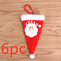 HKM-066771 Festive Christmas Knife and Fork Set - Fabric, Multiple Sizes Available, 1 to 6 Pieces