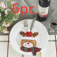 HKM-066771 Festive Christmas Knife and Fork Set - Fabric, Multiple Sizes Available, 1 to 6 Pieces