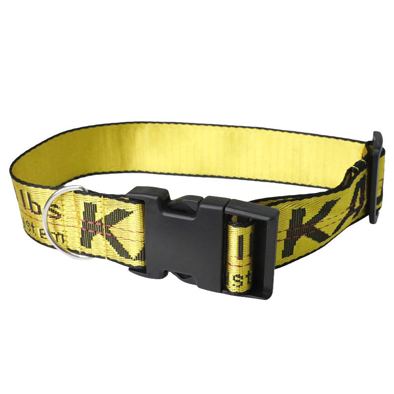 HKM-066835 Stylish Nylon Pet Leash with Matching Collar for Small, Medium, and Large Dogs