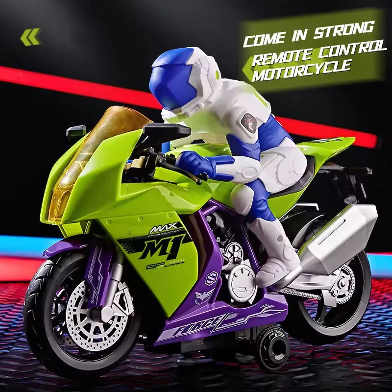 HKM-066899 Remote-Controlled 360° Stunt Drift Motorcycle Toy with Lights and Music for Ages 5 and Up