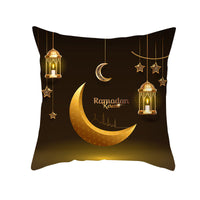 HKM-067027 Golden Moon Ethnic Print Peach Skin Pillowcase - 45x45cm, Multiple Color Options