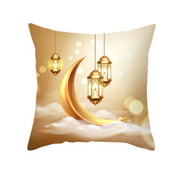 HKM-067027 Golden Moon Ethnic Print Peach Skin Pillowcase - 45x45cm, Multiple Color Options