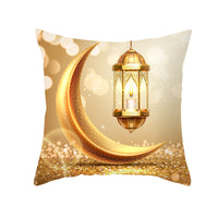 HKM-067027 Golden Moon Ethnic Print Peach Skin Pillowcase - 45x45cm, Multiple Color Options