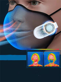 HKM-067155 Portable Clip-On Fan for Face Masks - USB Powered Cooling Air Purifier for Outdoor Use