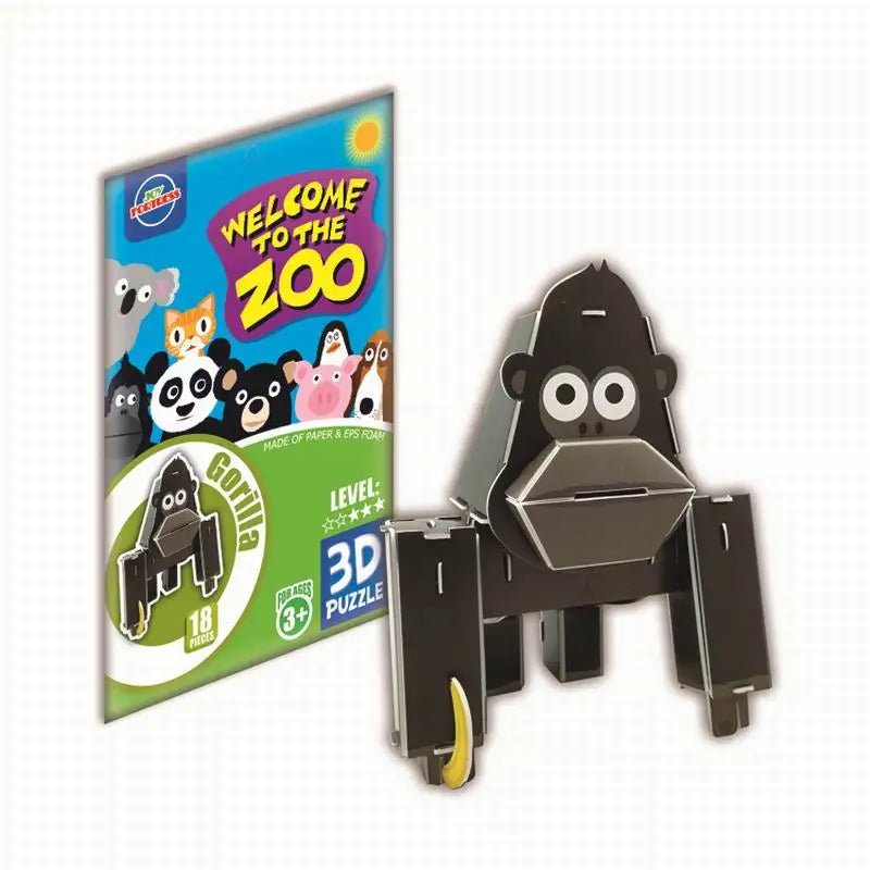 KTX-067219 3D DIY Cartoon Animal Paper Puzzle Educational Building Blocks for Children