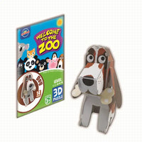 HKM-067219 3D DIY Cartoon Animal Paper Puzzle Educational Building Blocks for Children