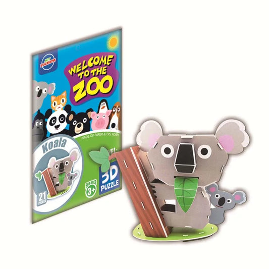 KTX-067219 3D DIY Cartoon Animal Paper Puzzle Educational Building Blocks for Children