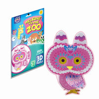 HKM-067219 3D DIY Cartoon Animal Paper Puzzle Educational Building Blocks for Children