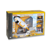 HKM-067283 Alloy Toy Plane with Light and Music for Kids, Includes 3 Diecast Cars, Ages 5-7