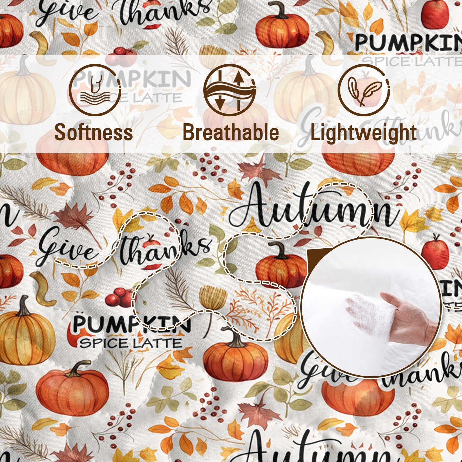 HKM-067475 Autumn Leaves Quilt Set for All Seasons - Includes Quilt and Pillow Shams, Multiple Sizes Available
