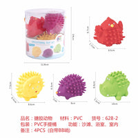 HKM-067475 Colorful Silicone Stacking Blocks Animal Toy – Soft Rubber Building Cubes for Infants to Kids 0-14 Years