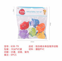 HKM-067475 Colorful Silicone Stacking Blocks Animal Toy – Soft Rubber Building Cubes for Infants to Kids 0-14 Years