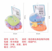HKM-067475 Colorful Silicone Stacking Blocks Animal Toy – Soft Rubber Building Cubes for Infants to Kids 0-14 Years