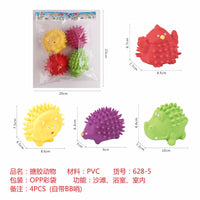 HKM-067475 Colorful Silicone Stacking Blocks Animal Toy – Soft Rubber Building Cubes for Infants to Kids 0-14 Years