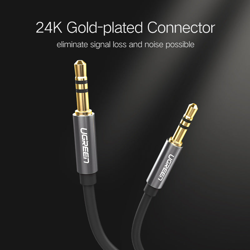 HKM-067539 3.5mm Male to Male AUX Cable - Gold-Plated Stereo Audio Connection, Available in Multiple Lengths (0.5M to 5M)
