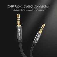 HKM-067539 3.5mm Male to Male AUX Cable - Gold-Plated Stereo Audio Connection, Available in Multiple Lengths (0.5M to 5M)