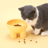 HKM-067667 Elevated Anti-Tumble Cat Bowl Set with Double Basins for Neck Protection