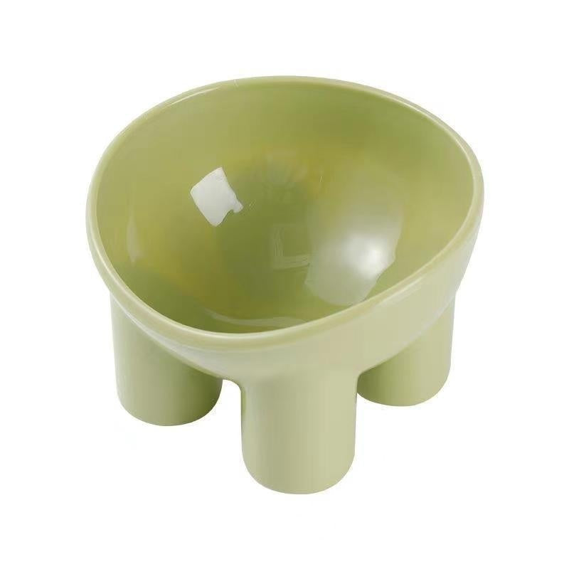 HKM-067667 Elevated Anti-Tumble Cat Bowl Set with Double Basins for Neck Protection