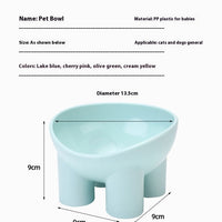 HKM-067667 Elevated Anti-Tumble Cat Bowl Set with Double Basins for Neck Protection