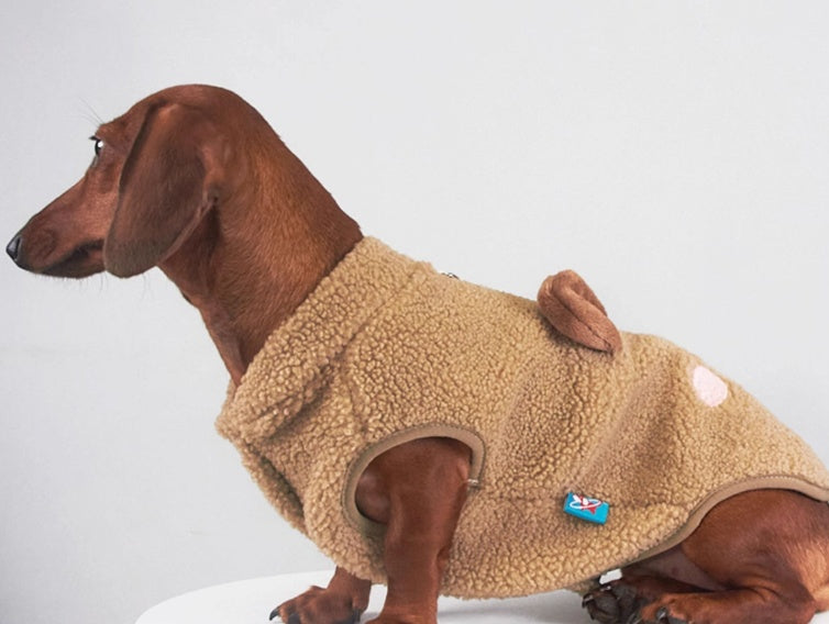 HKM-067795 Lambswool Vest for Pets - Casual Autumn and Winter Apparel for Dogs and Cats