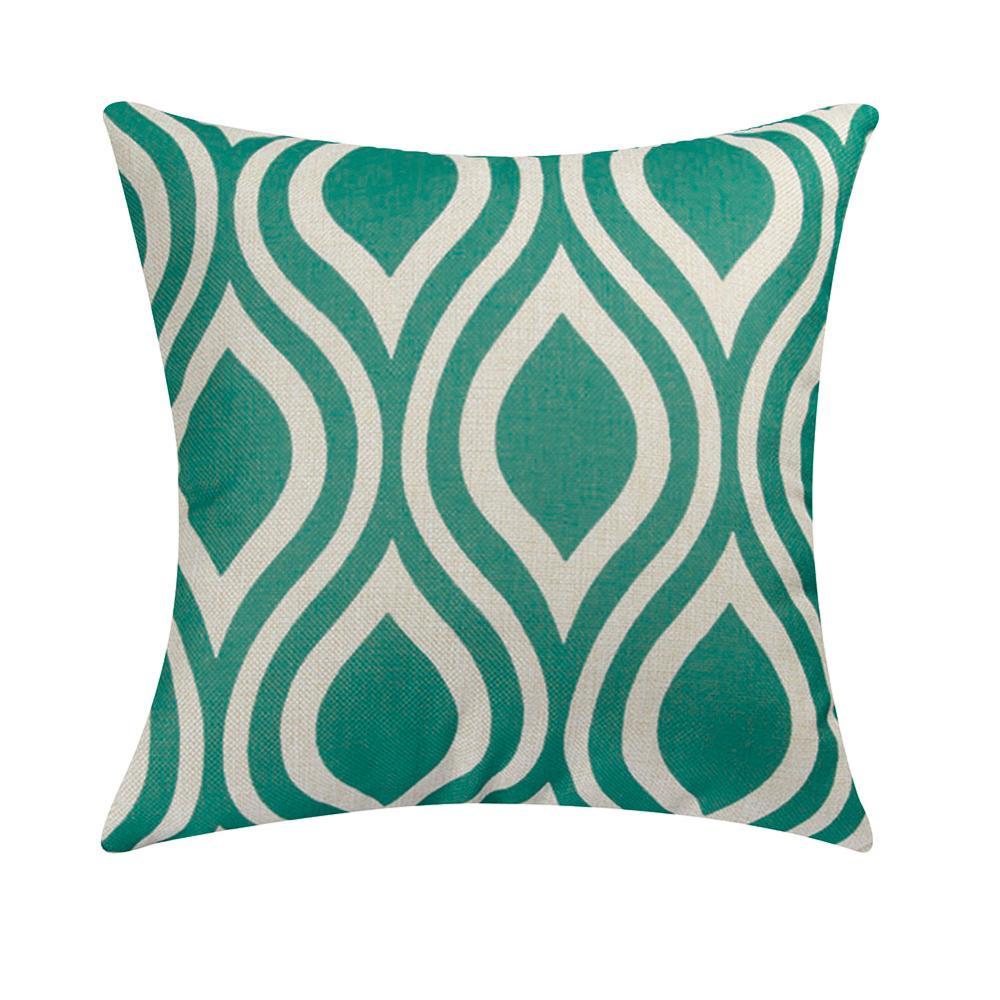 HKM-067859 Geometric Pattern Linen Pillowcase for Stylish Home Décor