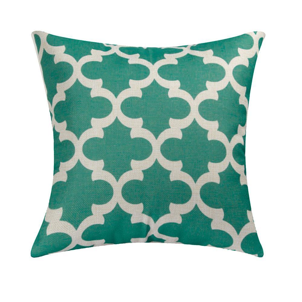 HKM-067859 Geometric Pattern Linen Pillowcase for Stylish Home Décor