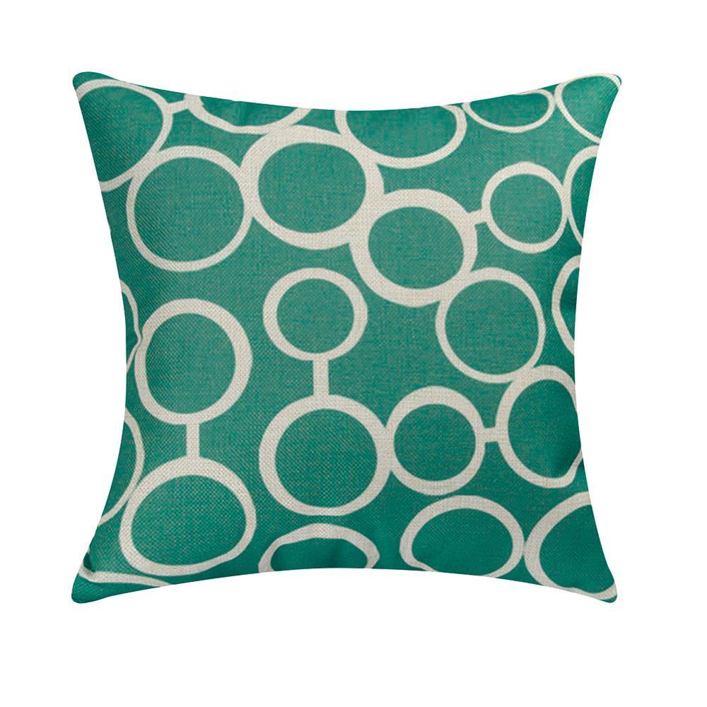HKM-067859 Geometric Pattern Linen Pillowcase for Stylish Home Décor