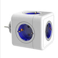 HKM-067987 Universal Rubik's Cube Socket with Type-C & USB Ports, 5-Hole Multi-Country Power Adapter
